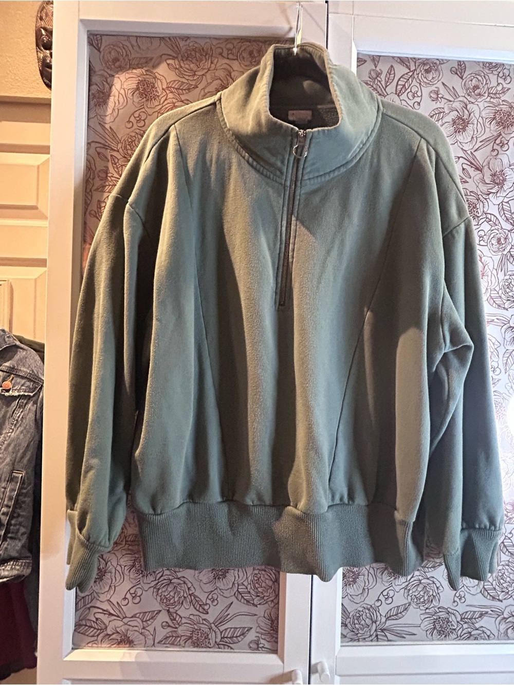 a new day Olive Green 1/4 Zip Sweater